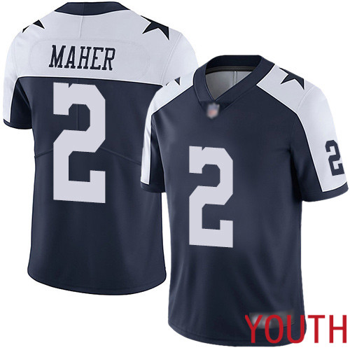 Youth Dallas Cowboys Limited Navy Blue Brett Maher Alternate 2 Vapor Untouchable Throwback NFL Jersey